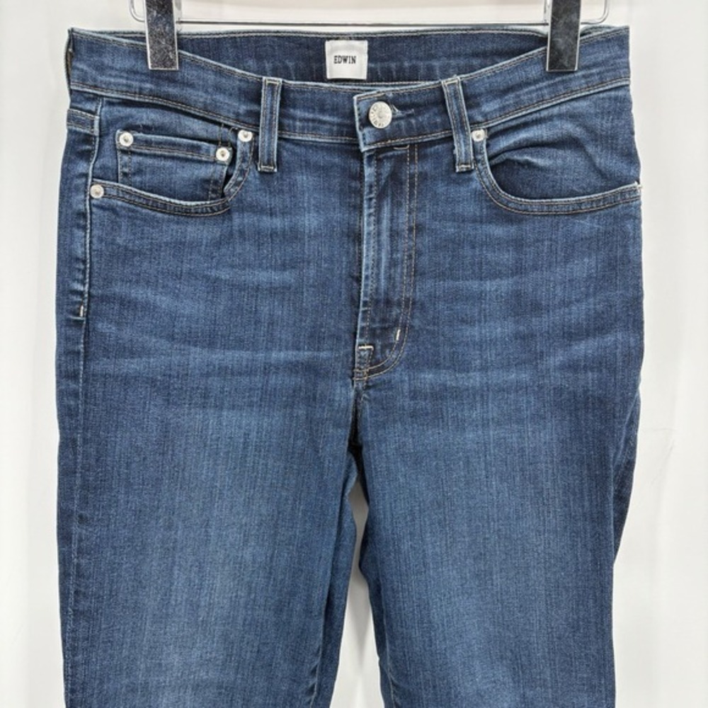 Edwin Raw Hem High Waisted Perfect Fit Denim Jeans Womans Size 27 #26P - Picture 2 of 7
